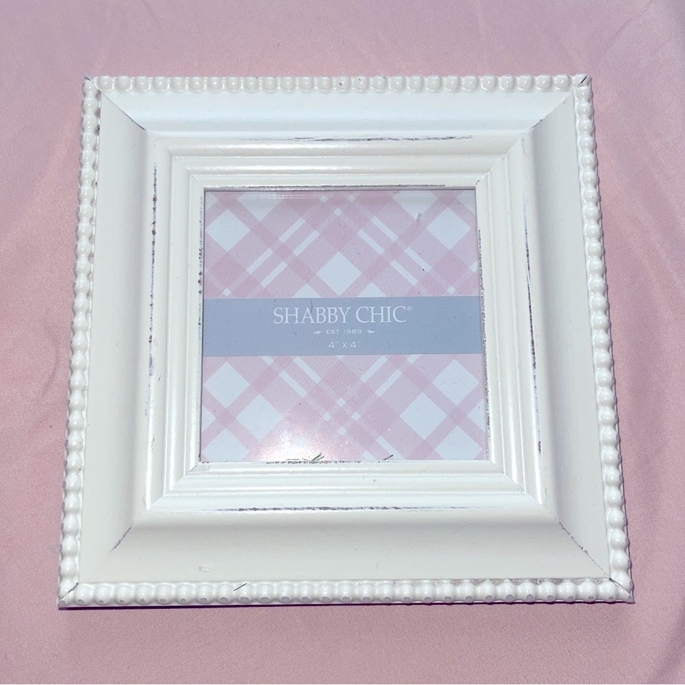 Antique Vintage Aesthetic White 4x4 Picture Frame